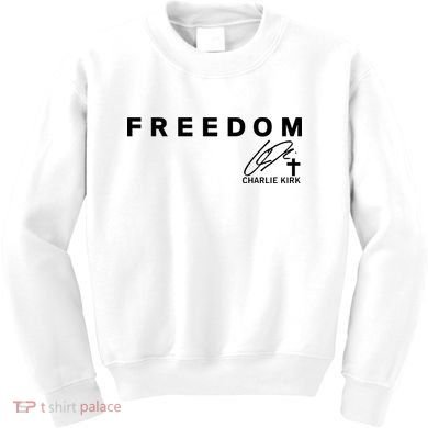 Freedom Charlie Kirk Its All About Jesus Back And Front Kids Sweatshirt