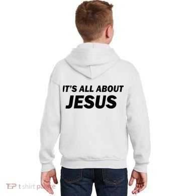 Freedom Charlie Kirk Its All About Jesus Back And Front Kids Hoodie back