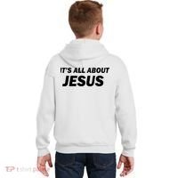 Freedom Charlie Kirk Its All About Jesus Back And Front Kids Hoodie thumb 1
