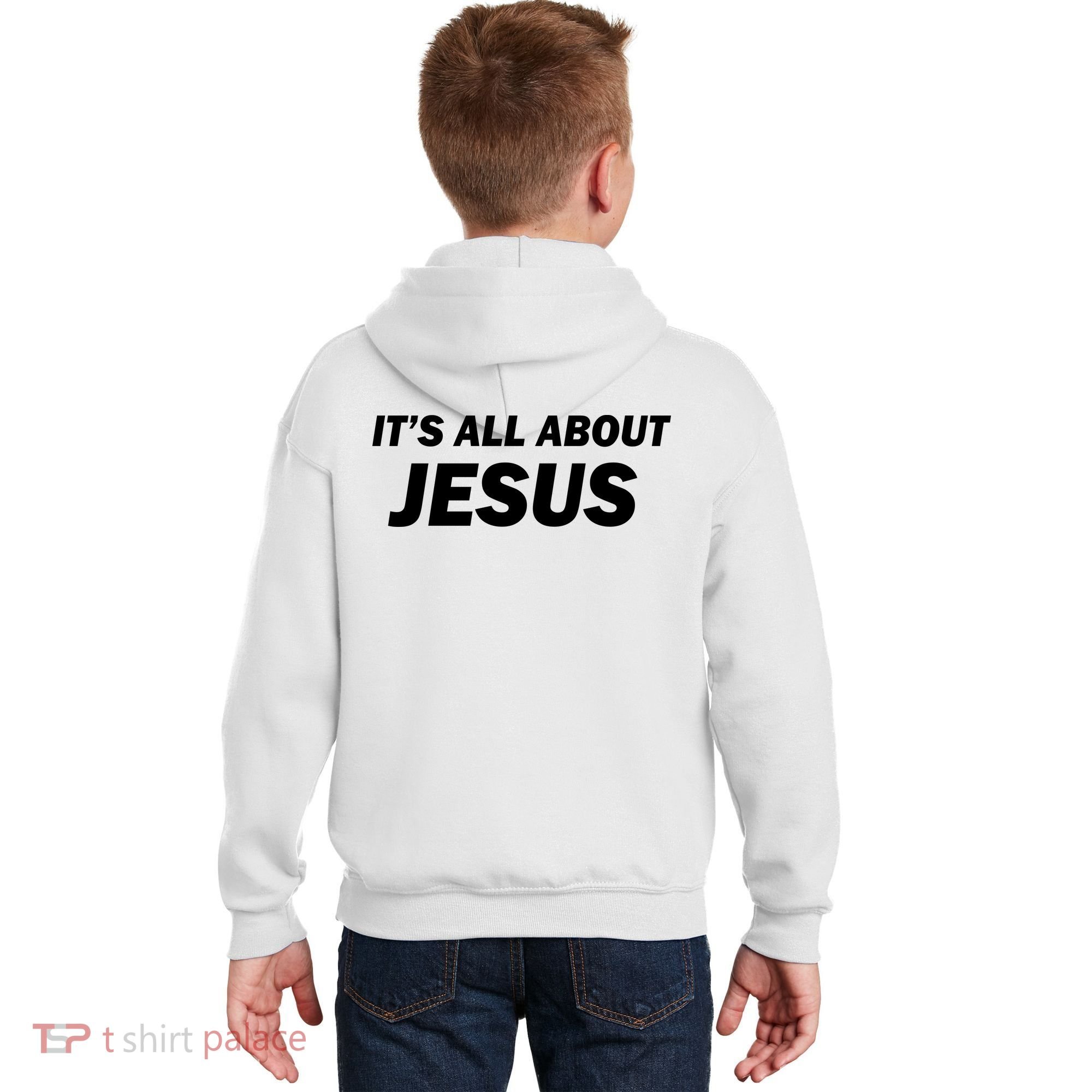 Freedom Charlie Kirk Its All About Jesus Back And Front Kids Hoodie