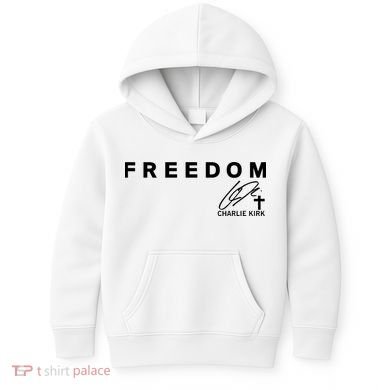 Freedom Charlie Kirk Its All About Jesus Back And Front Kids Hoodie