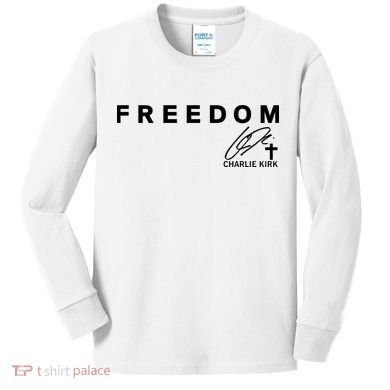 Freedom Charlie Kirk Its All About Jesus Back And Front Kids Long Sleeve Shirt