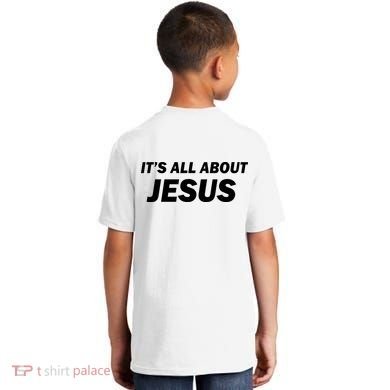 Freedom Charlie Kirk Its All About Jesus Back And Front Kids T-Shirt back
