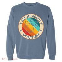 Funny Cat Kitten Ask Me About My BUTTHOLE Animal Butt Garment-Dyed Sweatshirt thumb 0
