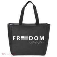 FREEDOM Charlie Kirk Tote Bag thumb 0
