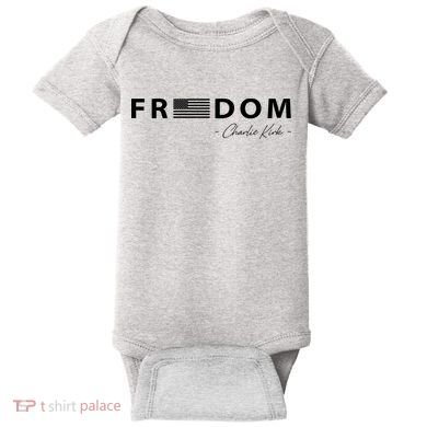 FREEDOM Charlie Kirk Baby Bodysuit