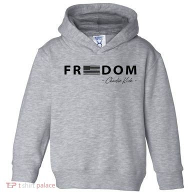 FREEDOM Charlie Kirk Toddler Hoodie