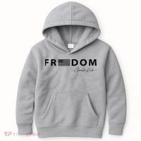 FREEDOM Charlie Kirk Kids Hoodie thumb 0