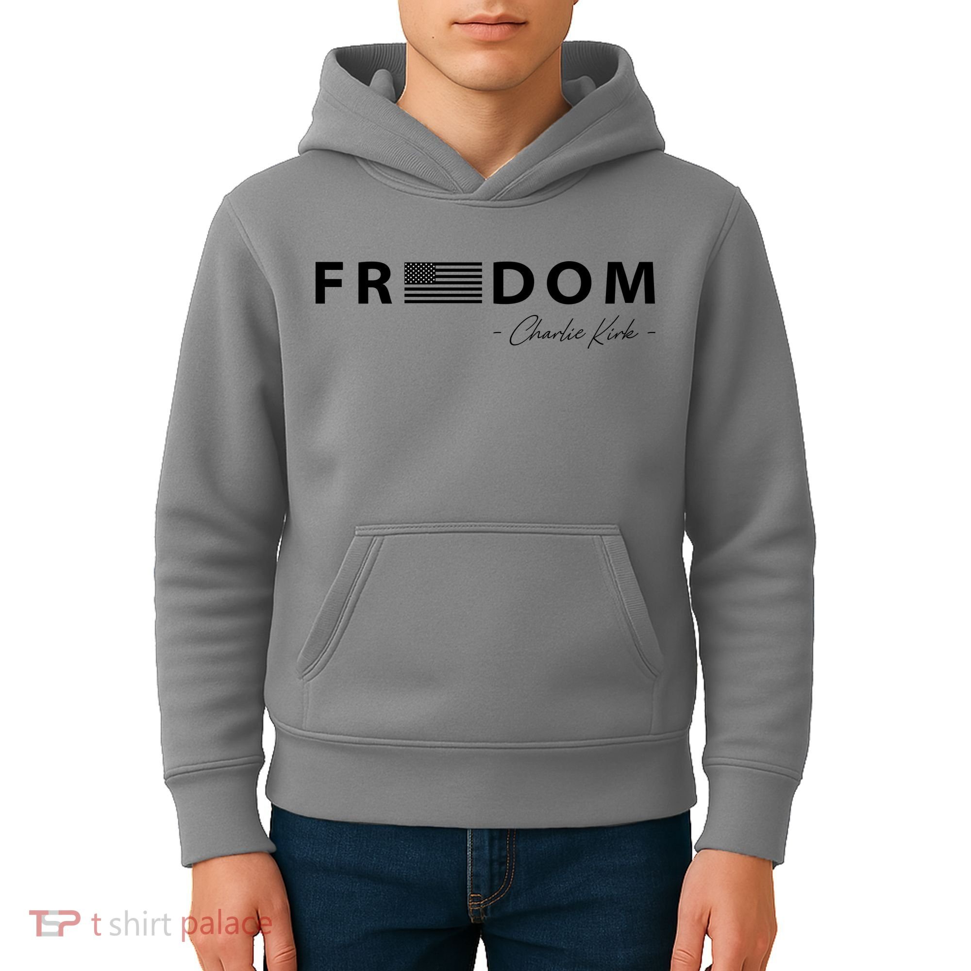 FREEDOM Charlie Kirk Kids Hoodie