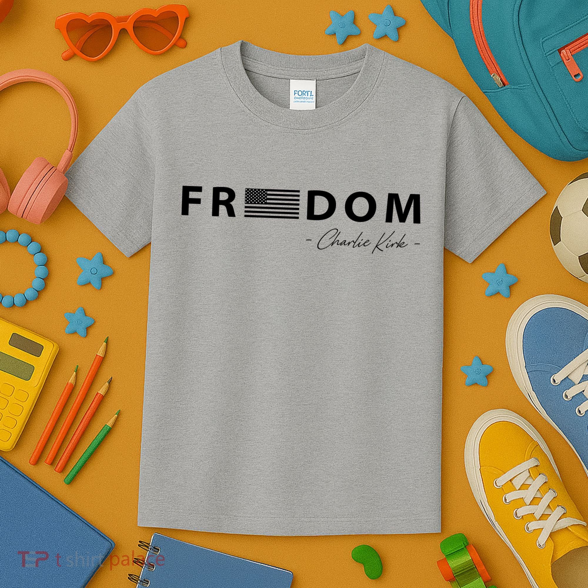 FREEDOM Charlie Kirk Kids T-Shirt