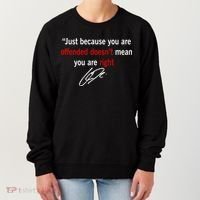 Freedom Charlie Kirk Quote Offended Does't Mean Your Right Women's Sweatshirt thumb 0