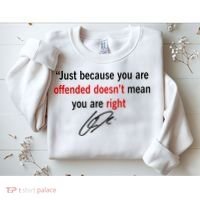Freedom Charlie Kirk Quote Offended Does't Mean Your Right Sweatshirt thumb 2