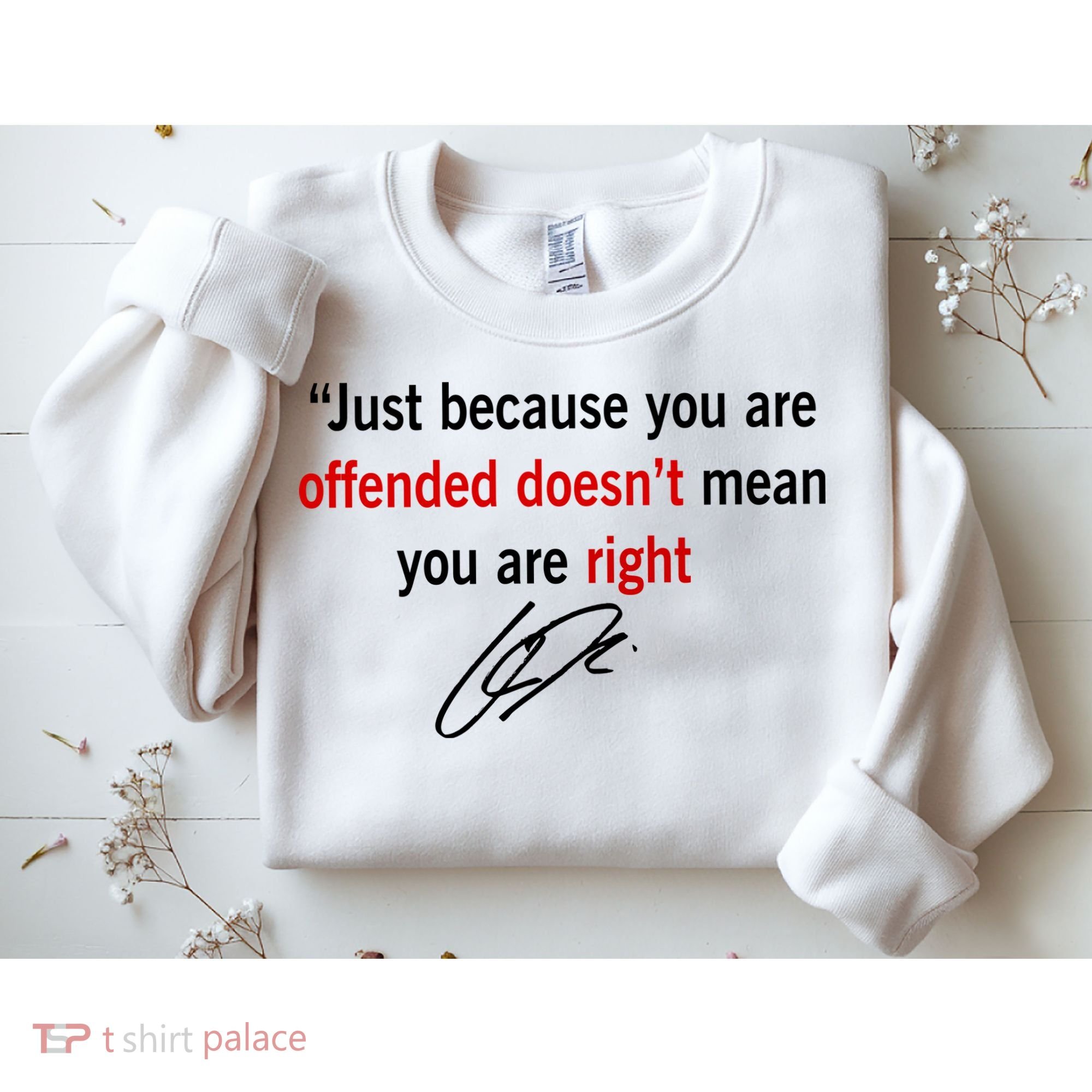 Freedom Charlie Kirk Quote Offended Does't Mean Your Right Sweatshirt