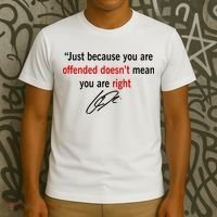 Freedom Charlie Kirk Quote Offended Does't Mean Your Right T-Shirt thumb 3