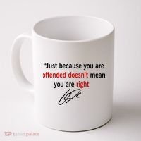 Freedom Charlie Kirk Quote Offended Does't Mean Your Right Coffee Mug thumb 0
