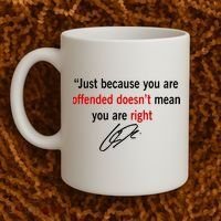 Freedom Charlie Kirk Quote Offended Does't Mean Your Right Coffee Mug thumb 2