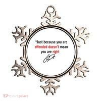 Freedom Charlie Kirk Quote Offended Does't Mean Your Right Ornament thumb 0