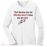 Freedom Charlie Kirk Quote Offended Does't Mean Your Right Women's Long Sleeve Shirt thumb 0