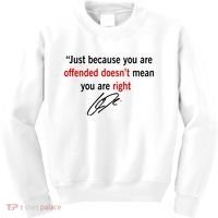Freedom Charlie Kirk Quote Offended Does't Mean Your Right Kids Sweatshirt thumb 0
