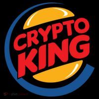 Funny Crypto King Logo USA-Made Doggie Bandana thumb 2