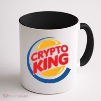 Funny Crypto King Logo Coffee Mug thumb 1