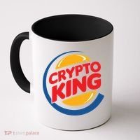 Funny Crypto King Logo Coffee Mug thumb 0
