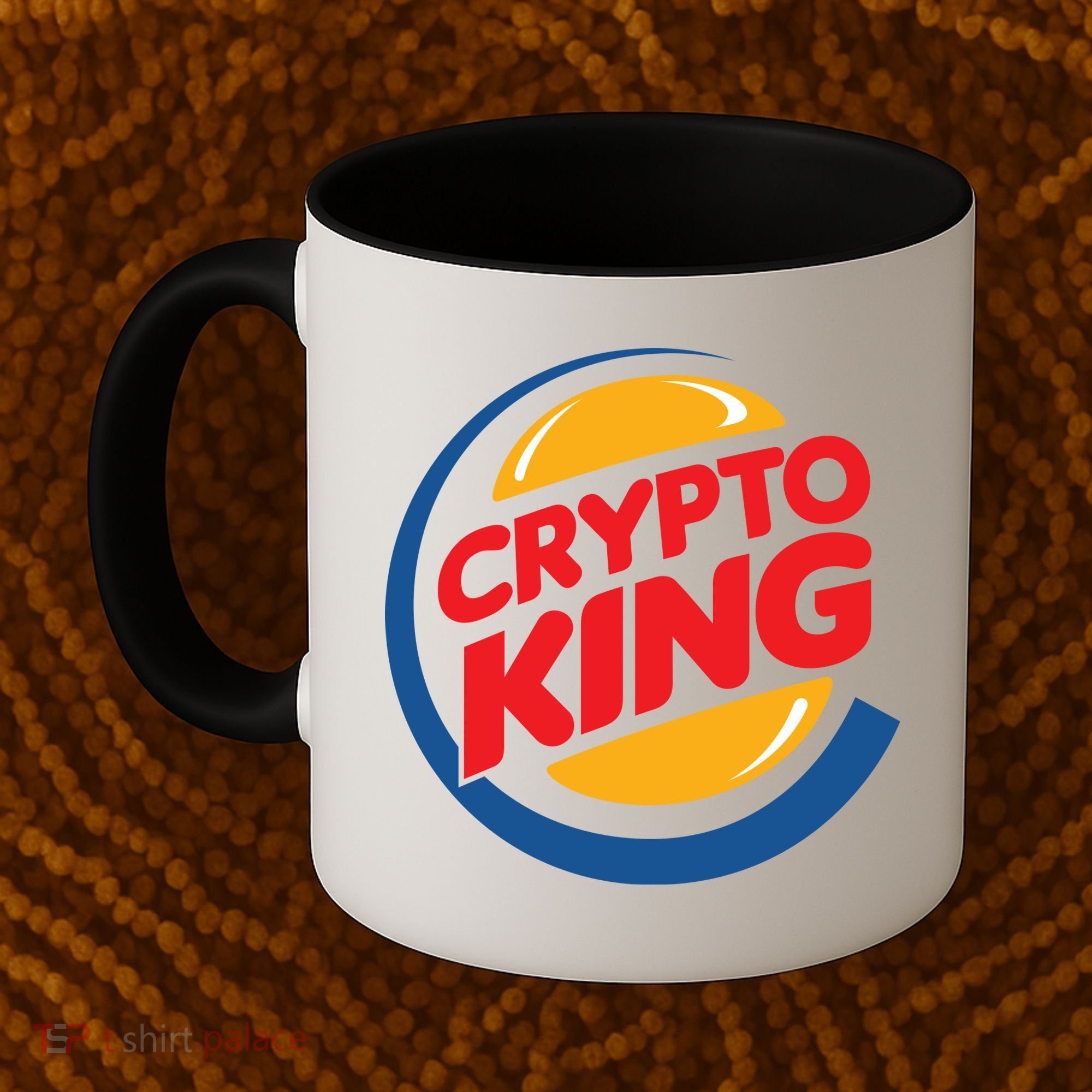 Funny Crypto King Logo Coffee Mug