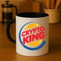 Funny Crypto King Logo Coffee Mug thumb 4