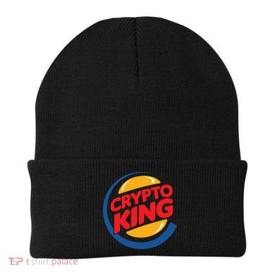 Funny Crypto King Logo Beanie