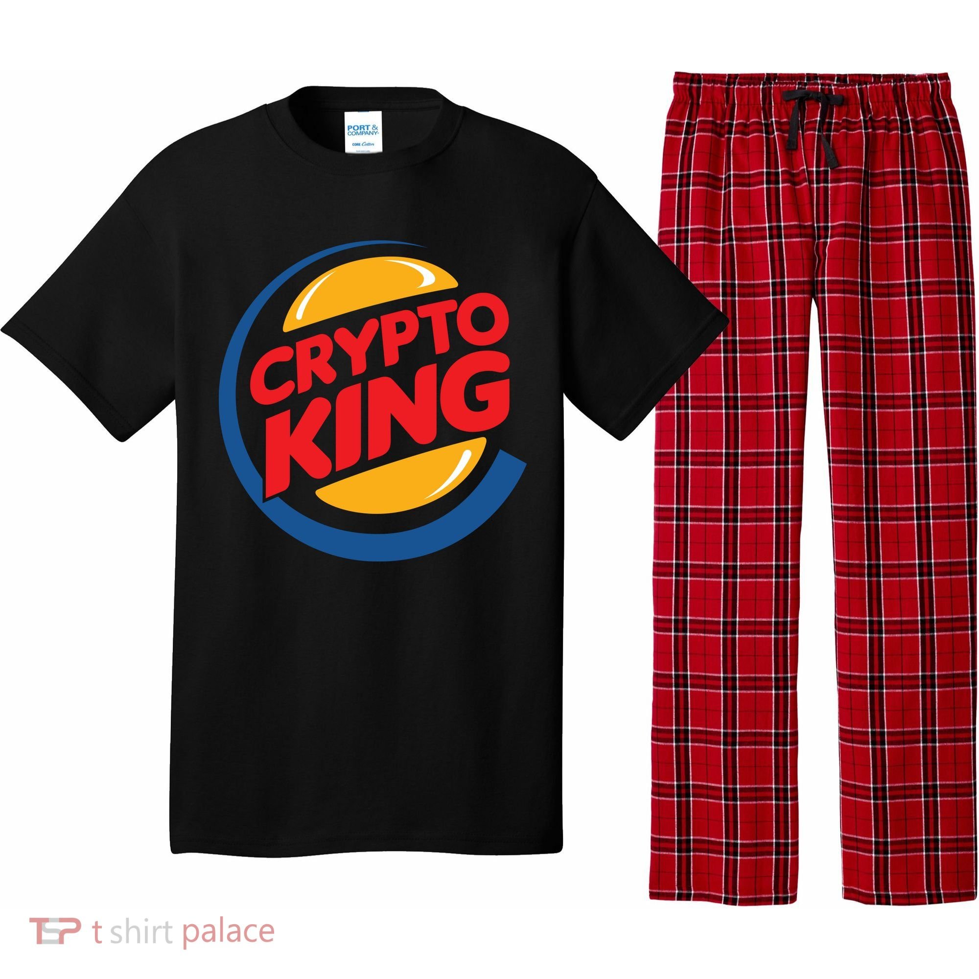 Funny Crypto King Logo Pajama Set