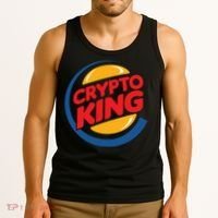 Funny Crypto King Logo Tank Top thumb 3