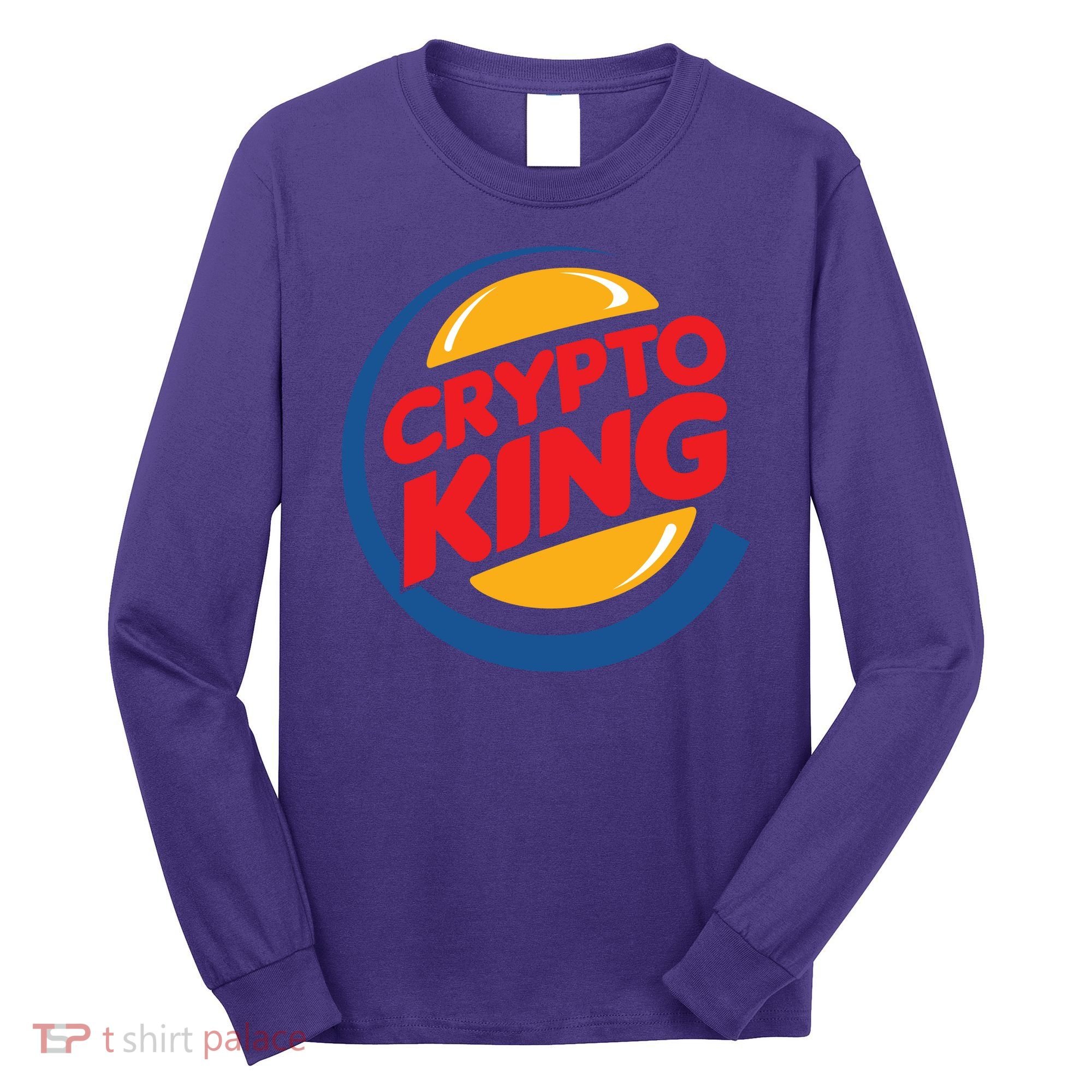 Funny Crypto King Logo Long Sleeve Shirt