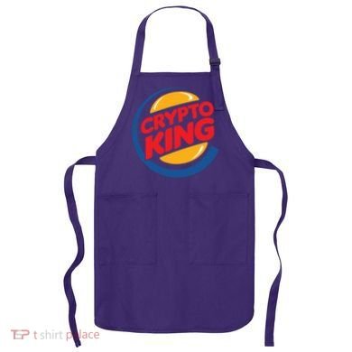 Funny Crypto King Logo Apron