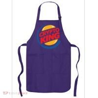 Funny Crypto King Logo Apron thumb 0