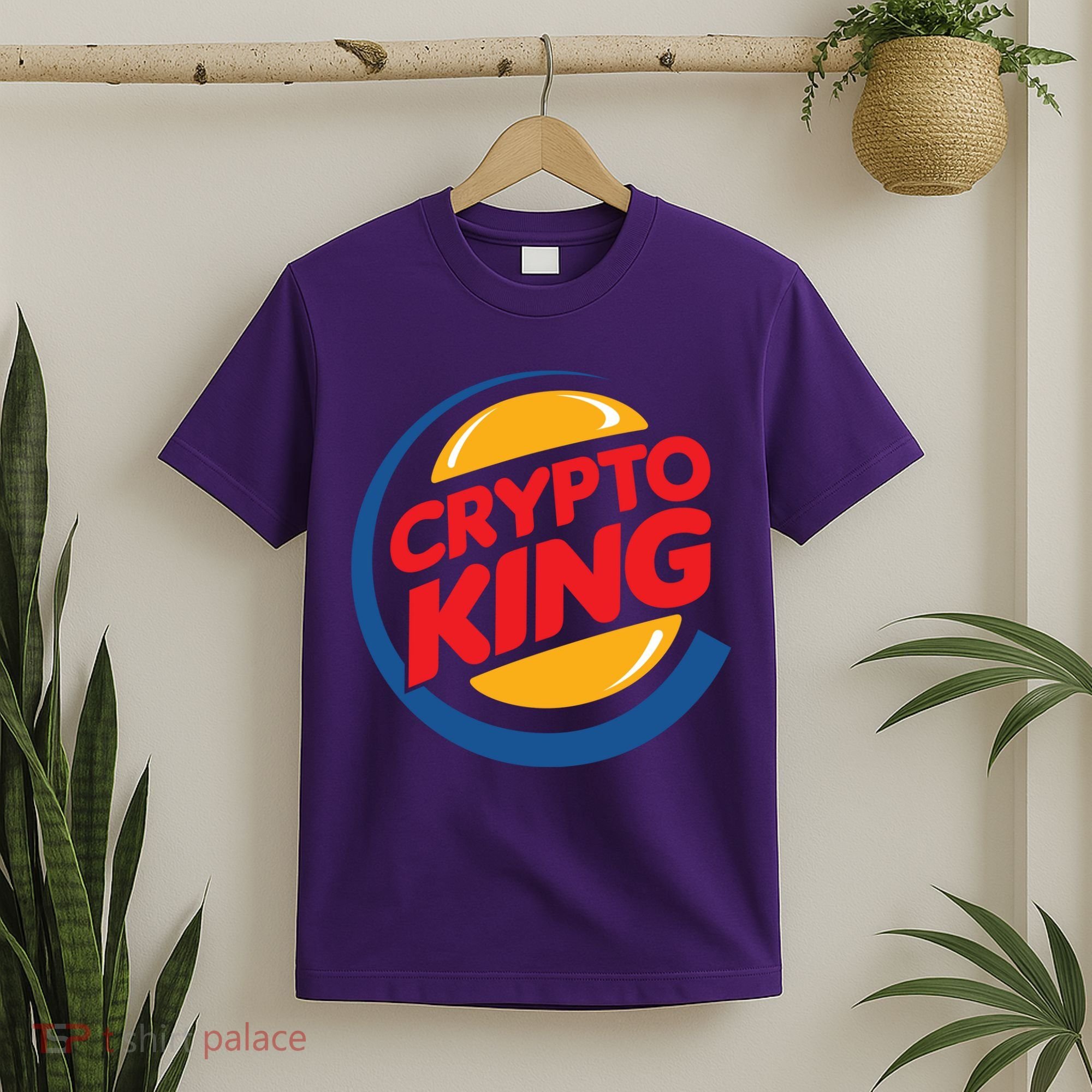 Funny Crypto King Logo T-Shirt