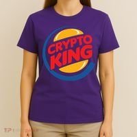 Funny Crypto King Logo T-Shirt thumb 4