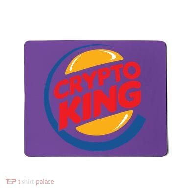 Funny Crypto King Logo Mousepad