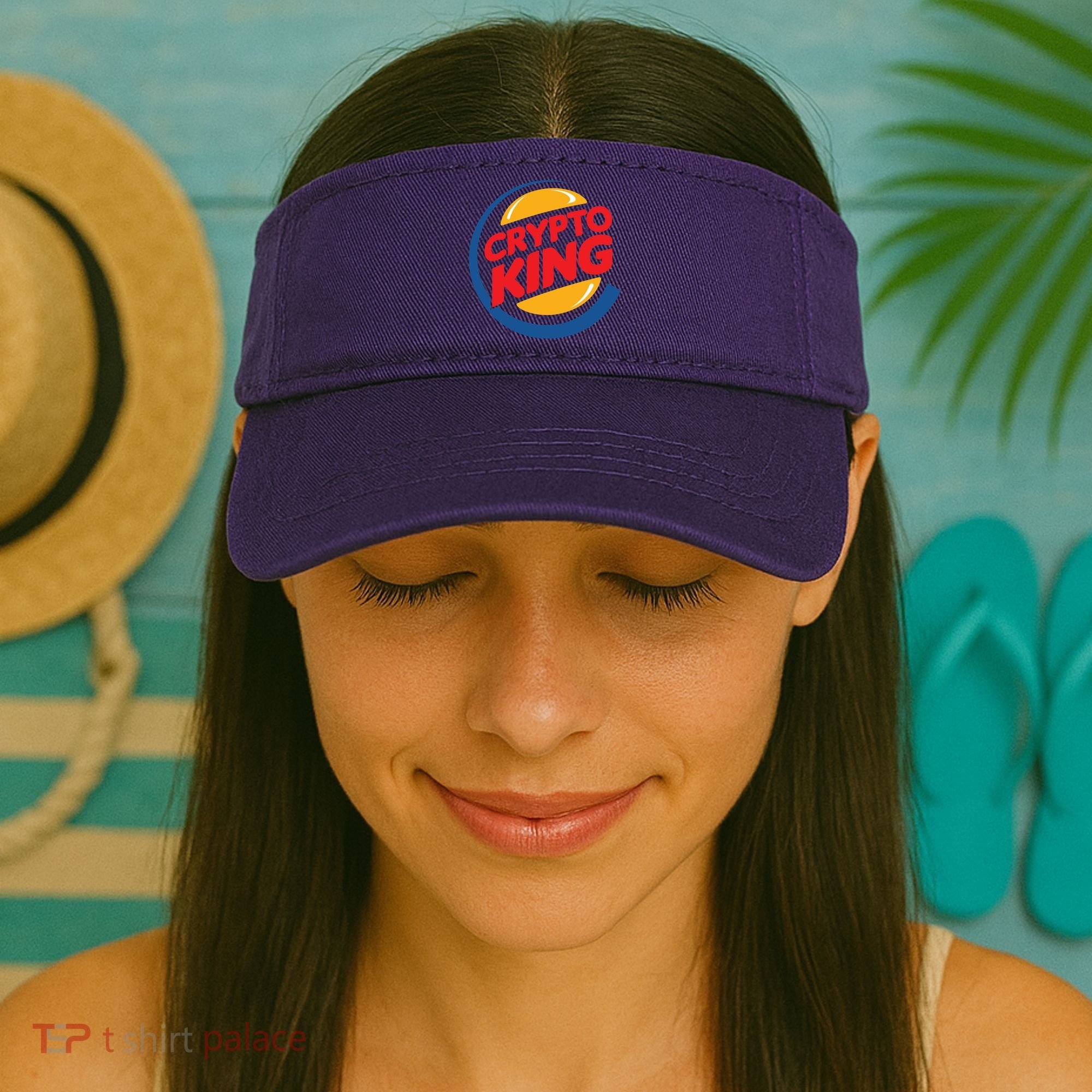Funny Crypto King Logo Visor
