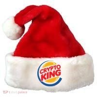 Funny Crypto King Logo Santa Hat thumb 0