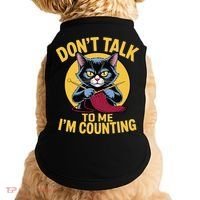 Funny Cat Knits Lover Dont Talk To Me Im Counting Knitting Doggie Tank thumb 0