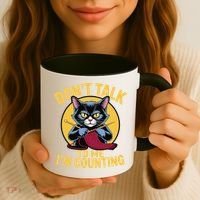 Funny Cat Knits Lover Dont Talk To Me Im Counting Knitting Coffee Mug thumb 3