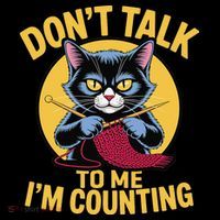 Funny Cat Knits Lover Dont Talk To Me Im Counting Knitting Coffee Mug thumb 5