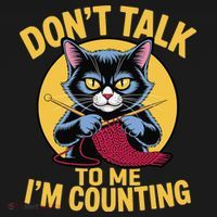 Funny Cat Knits Lover Dont Talk To Me Im Counting Knitting Women's Hoodie thumb 2