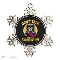 Funny Cat Knits Lover Dont Talk To Me Im Counting Knitting Ornament thumb 0