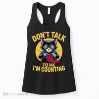 Funny Cat Knits Lover Dont Talk To Me Im Counting Knitting Women's Tank Top thumb 0