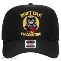 Funny Cat Knits Lover Dont Talk To Me Im Counting Knitting Hat thumb 0