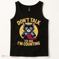 Funny Cat Knits Lover Dont Talk To Me Im Counting Knitting Tank Top thumb 2
