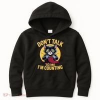 Funny Cat Knits Lover Dont Talk To Me Im Counting Knitting Kids Hoodie thumb 0