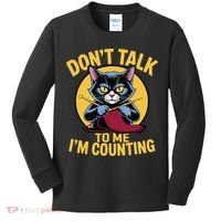Funny Cat Knits Lover Dont Talk To Me Im Counting Knitting Kids Long Sleeve Shirt thumb 0