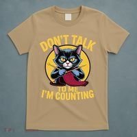 Funny Cat Knits Lover Dont Talk To Me Im Counting Knitting T-Shirt thumb 5